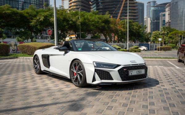  White Audi R8 Spyder Photo 16