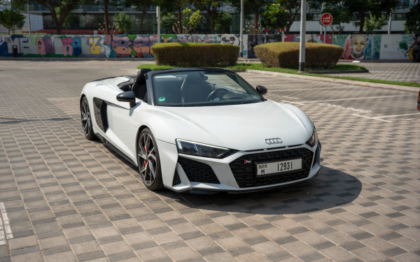  White Audi R8 Spyder Photo 19